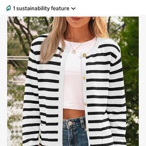 Striped Black and White Women's Sweater